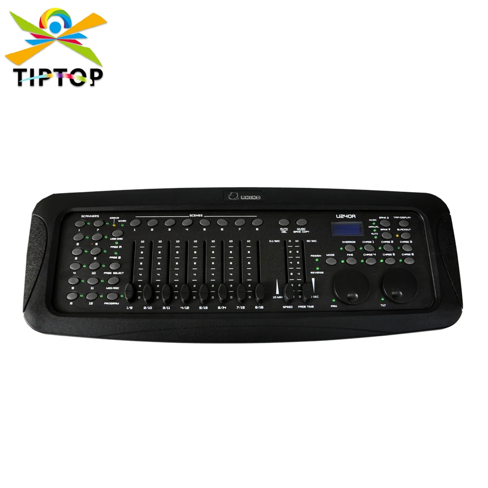 

Gigertop TP-D1350 RHINO U240 CONSOLE 12 Scanners 16 Channels Each Blackout Master Button Fine Adjustment for Wheel