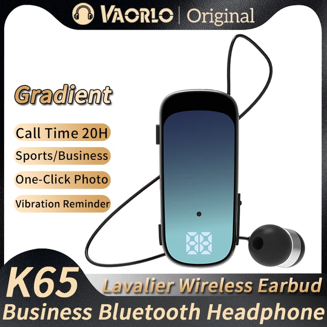 VAORLO K65 Gradient Color Wireless Headphone Lavalier Business Call/Music 20H Vibration Reminder One-Click Photo Bluetooth 5.2 Headsets
