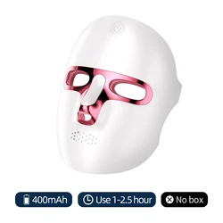Radiant Glow LED Face Mask - 7 - Color Light Therapy for Acne Reduction and Skin Rejuvenation, Wireless and Brightening (400mah)