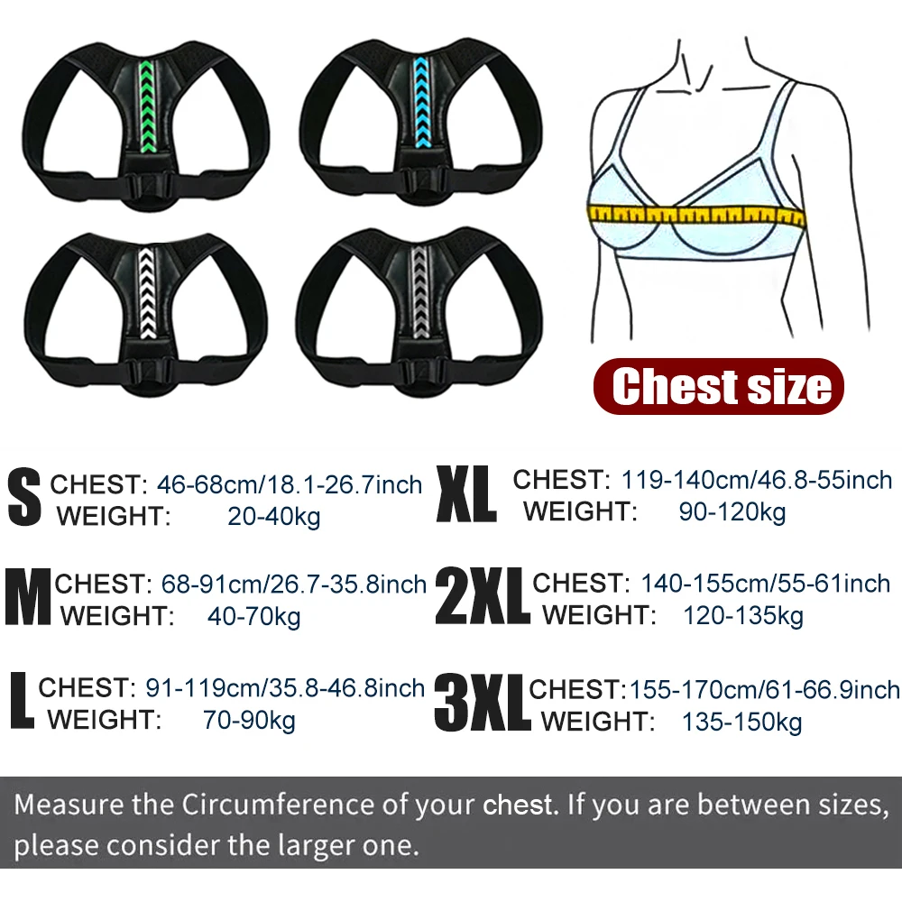 Posture Corrector Tcare Back Adjustable Unisex Back Brace Support Clavicle Spine Shoulder Lumbar Posture Correction