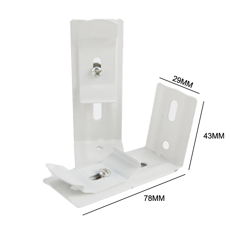 

2Pcs/Set L Bracket 4" Length White Color For Vertical Blinds With Headrail Width 1-1/2" 38mm Outside Mounting Bracket Clips