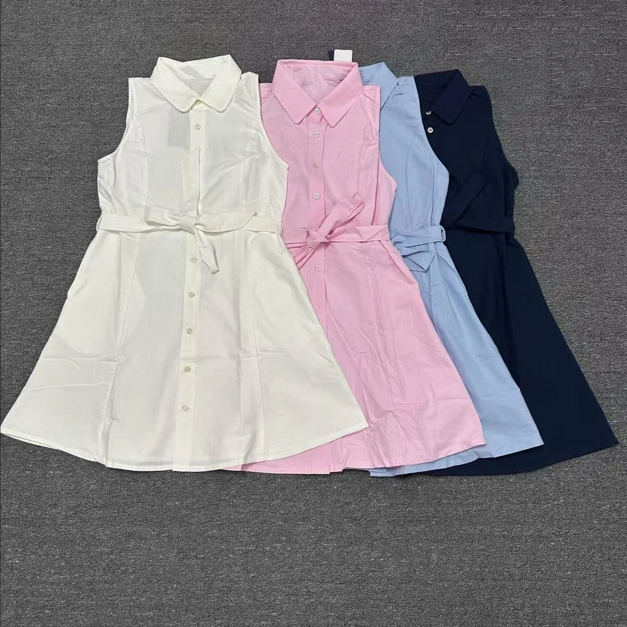 Abiti casual da donna, abito polo, eleganti abiti da festa, stile old money, abito polo senza maniche con ricami per donna - immagine 3