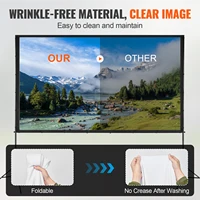 SucceBuy Projector Screen with Stand 100 120 150 inch 16:9 4K 1080 HD Portable Projection Screen for Home Office Theater Cinema - Image 3