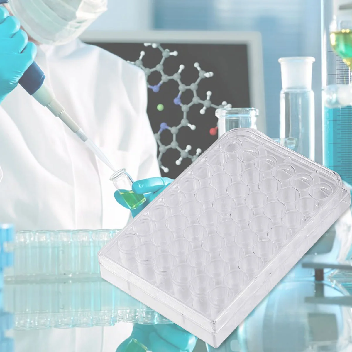 

24/48 Holes Plastic Sterile Cell Culture Plate Bacterial Yeast Petri Dishes Laboratory Equipment