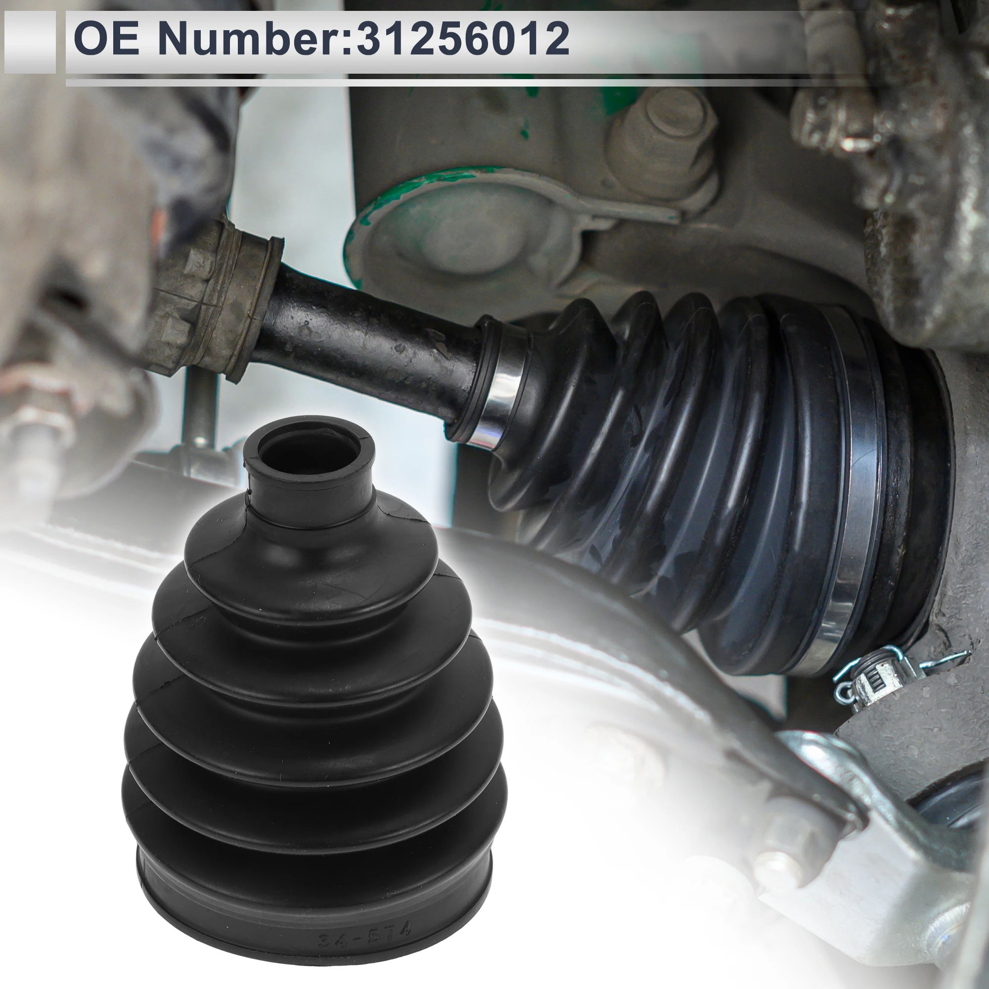 X Autohaux No.31256012 Inner Outer CV Joint Boot Kit with Clamps for Volvo C30 2007-2013 for Volvo C70 2006-2013 S40