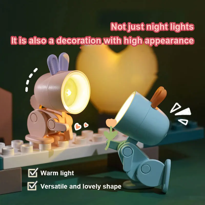 

Kids Room Bedside Mini Cute Pet Light Room Decor Table Lamp Eye Protection Desk Lamp Gift Bedroom Living Led Night Light Hot