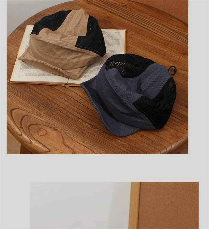 Vente chaude Turban à séchage rapide Casquettes de baseball Été Hommes et femmes Style japonais Mode Mesh Visière Casquette Respirante Visière Soleil_voghion.com