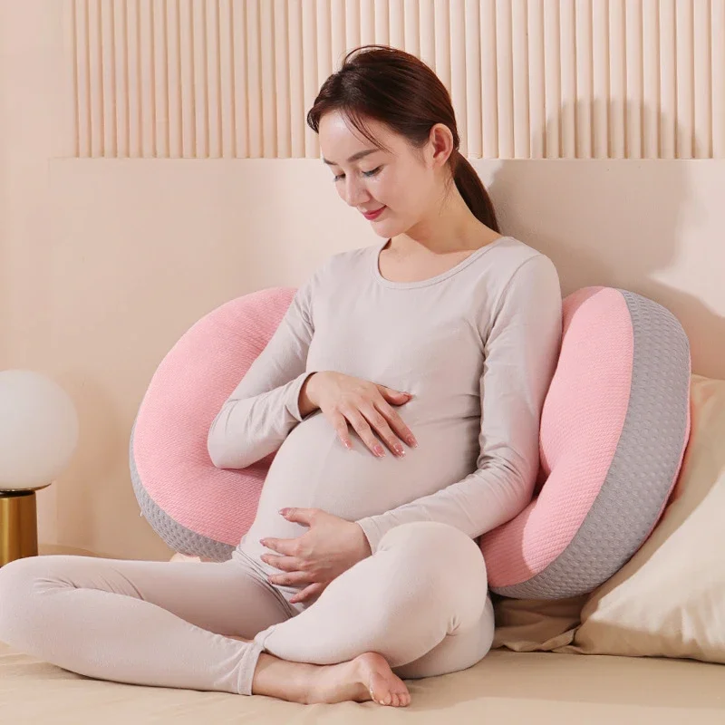 Ergonomic Maternity Pillow U-Shaped Pregnancy Support Cushion with Lumbar Protection for Belly & Back Relief Pregnant Women Care