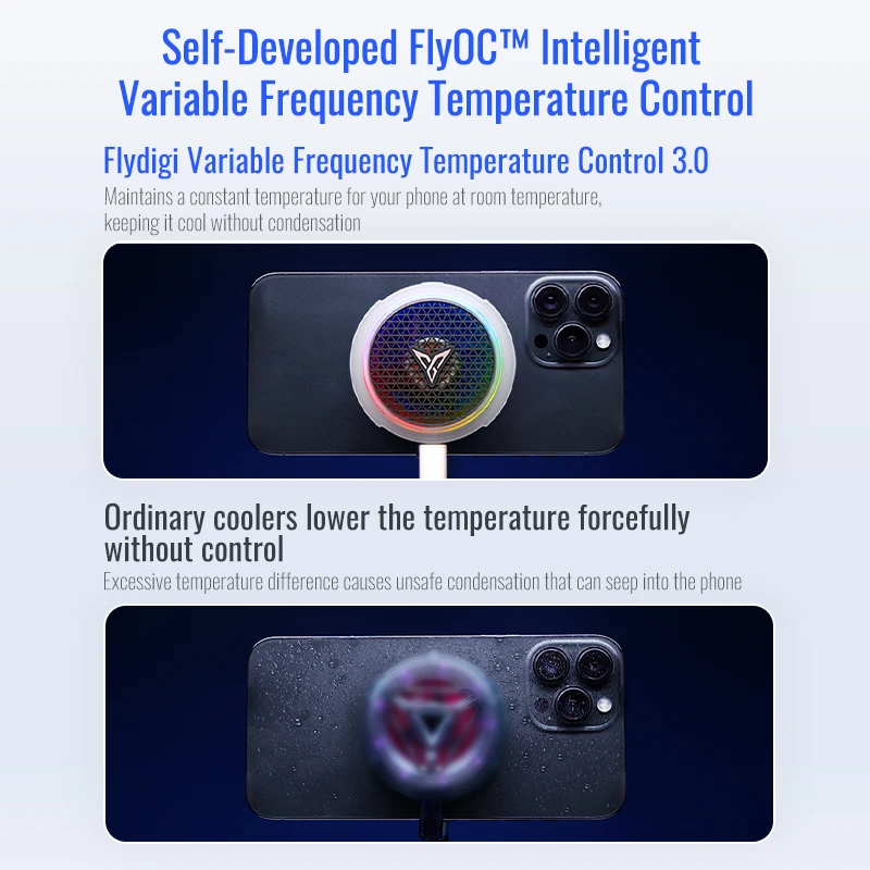 Flydigi B8X 携帯電話クーラー周波数変換超放熱磁気ラジエーター RGB