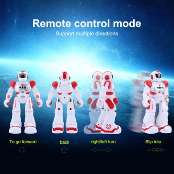 Kid Remote Control Intelligent Robot Gesture Sensor Singing Dancing Educational Toy (Red) 2