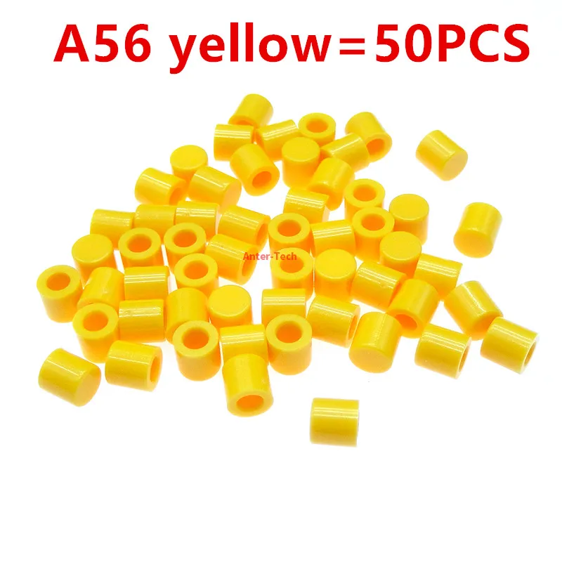 50Pcs/ batch A56 plastic cap 6x6mm touch button Switch Cap Kit 6*6mm switch Red black blue green white gray yellow color buttons