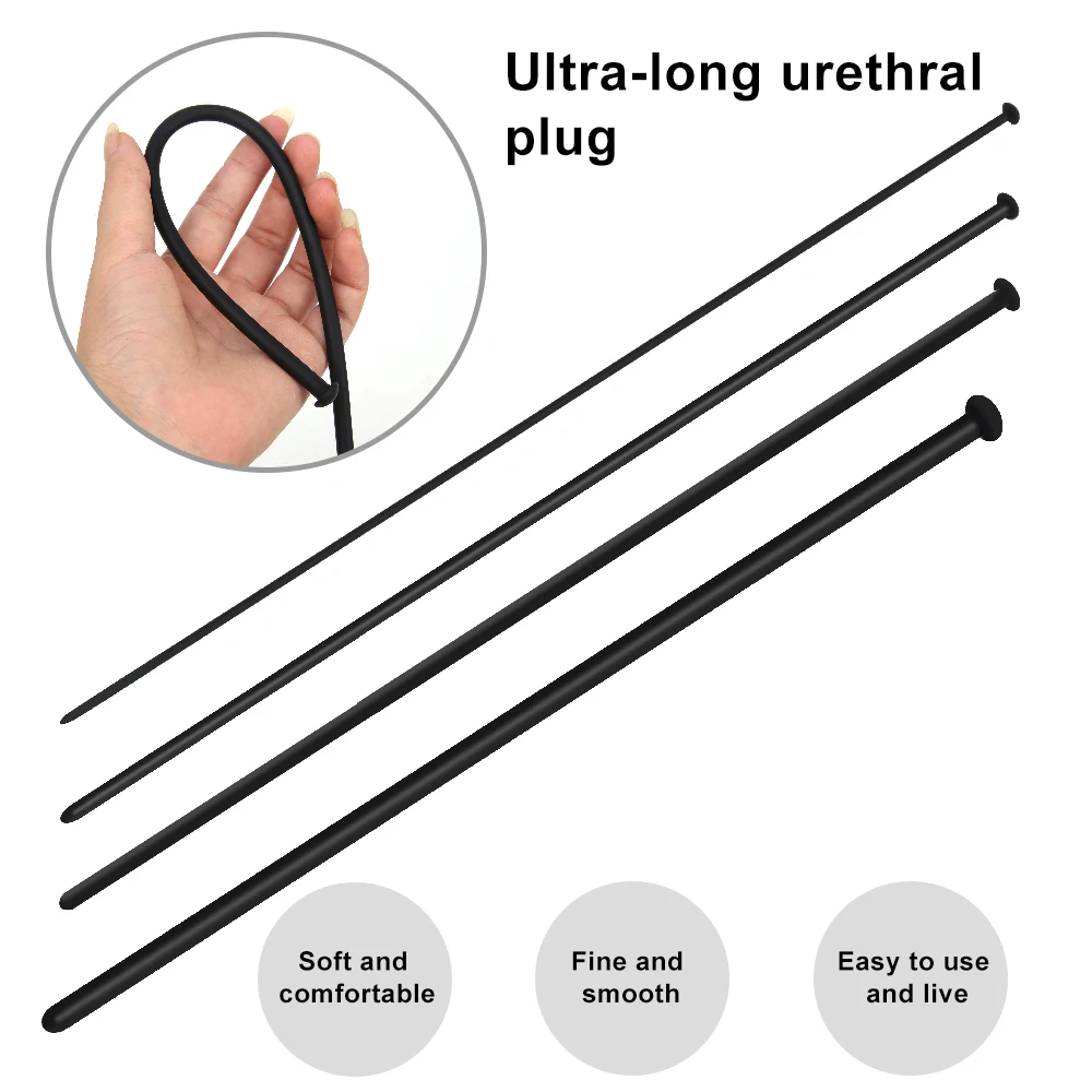 Penis Sex Toys Silicone Urethral Catheter Dilator Horse Eye Stimulation Adult Sex Toys for Men Gay Sounding Penis Plug Insert Urethra Catheter