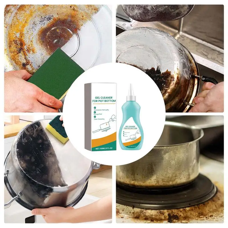 Pot Cleaner For Bottom Of Pans Multifunctional Household Cleaners Scale Cleaner 150ml Effective Powerful Kitchen Grease