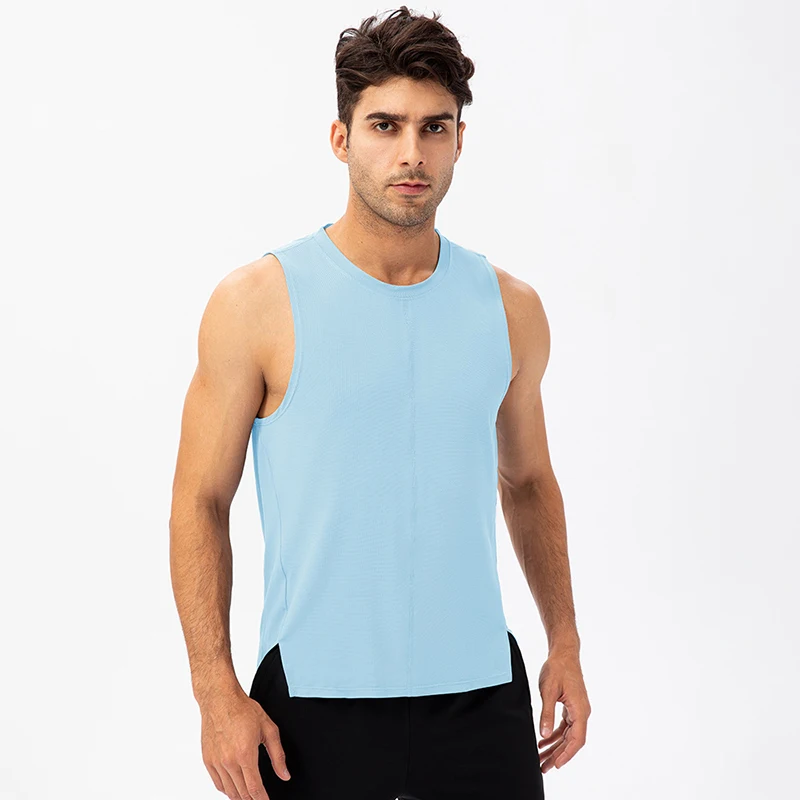 Men's Summer Fitness loose Running Vest Quick Dry Breathable Gym Workout Vest Muscle Athletic Shirt Workout Base Layer Tank Top 4