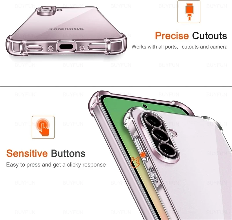 Shockproof Silicone Soft Case - Clear Ultra-Thin Luxury Back Cover