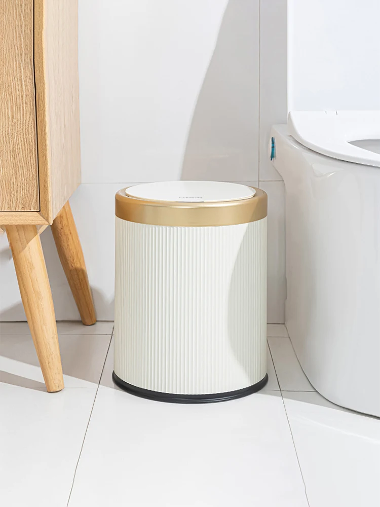 

10L Round Smart Trash Can Waterproof Automatic Sensor Garbage Can for Bathroom Kitchen Toilet Motion Sensor Trash Can Smart Home