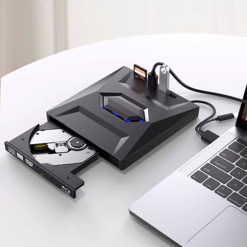 External Blu ray Drive, Portable Blu-ray Drive USB 3.0 and Type-C BD Player ,Read DVD 3D Multi functional plug-in BD-ROM