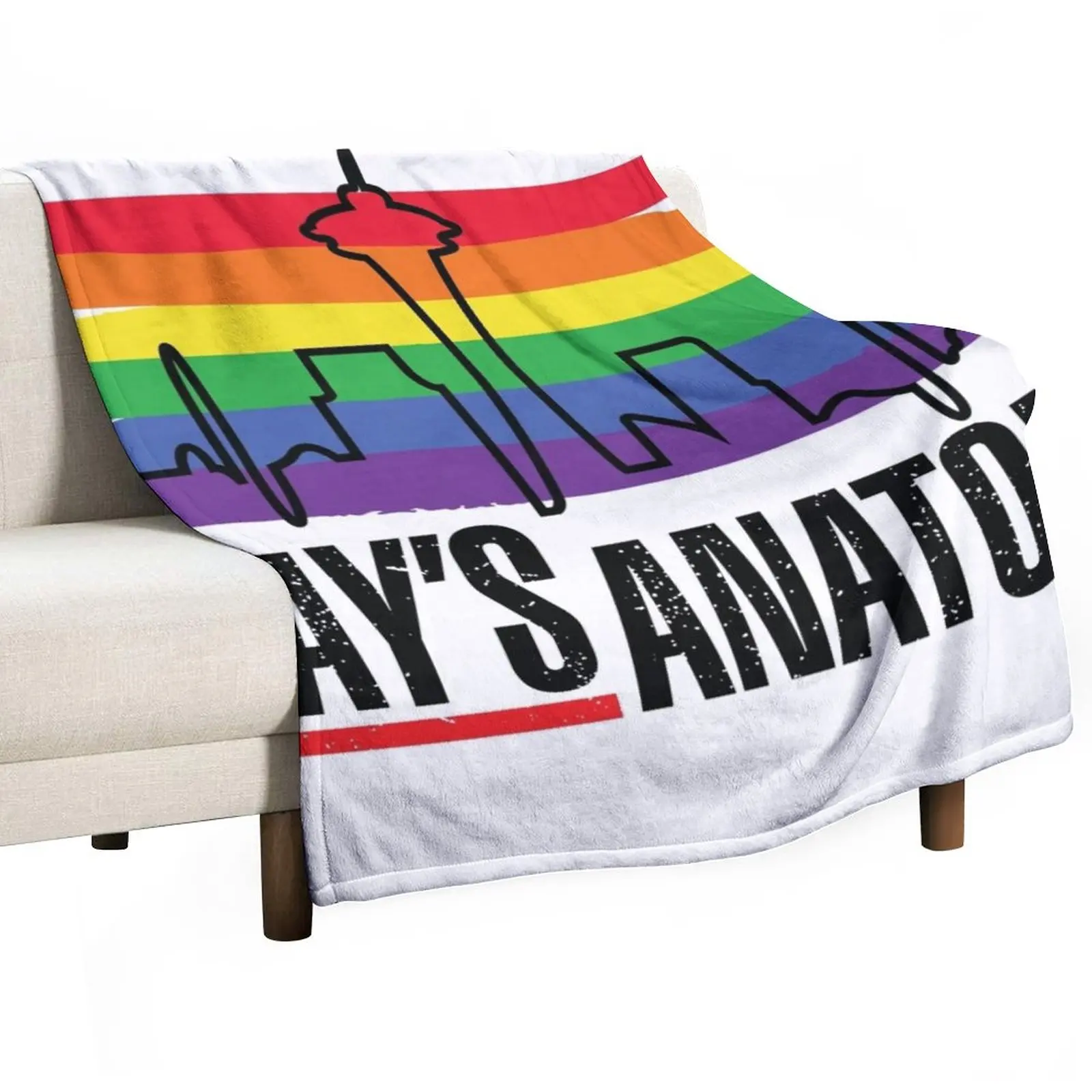 

Gay's anatomy logo (Heartbeat skyline) Throw Blanket Cute Blanket Thermal Blankets For Travel