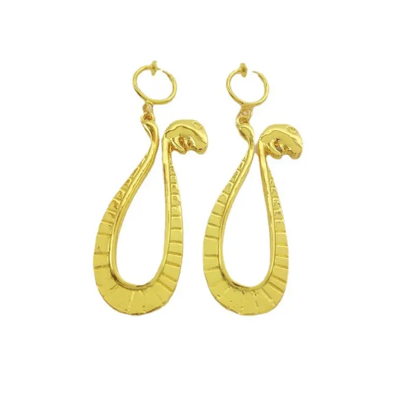 Anime  Snake Drop Earrings Boa Hancock Een Stuk Sauron Cosplay Earring Ear Clip Jewelry Gift 6
