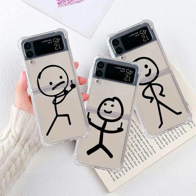 Custodia Airbag Per Samsung Galaxy Z Flip4 Flip3 Z Flip 4 3 5G Zflip Z Flip3 Flip4 Cover In Silicone Funda Cover Cute Funny Matchman
