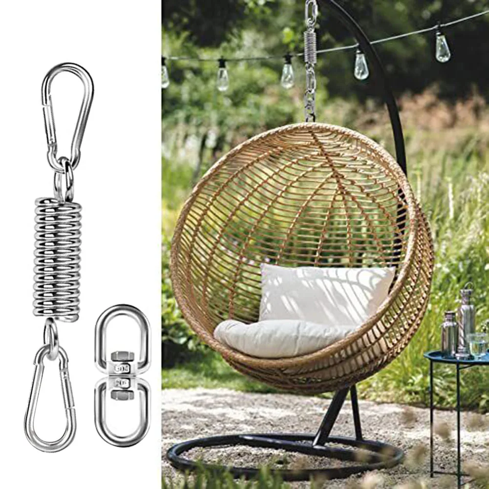 Description Picture 5 of itemSuspension Chair Swing Spring Hanging Basket Buffer Stainless Steel Spring Outdoor Swing Chair  Accessories
