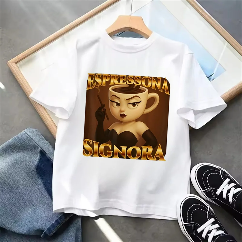 Italian Brainrot Animals Kids T-shirt - Cute and Absorbent Casual Summer Tee