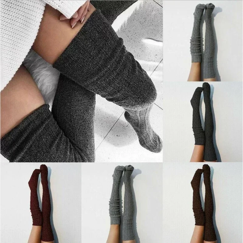 Cozy Thermal Over-the-Knee Knit Socks for Women - Warm and Stylish Winter Wear