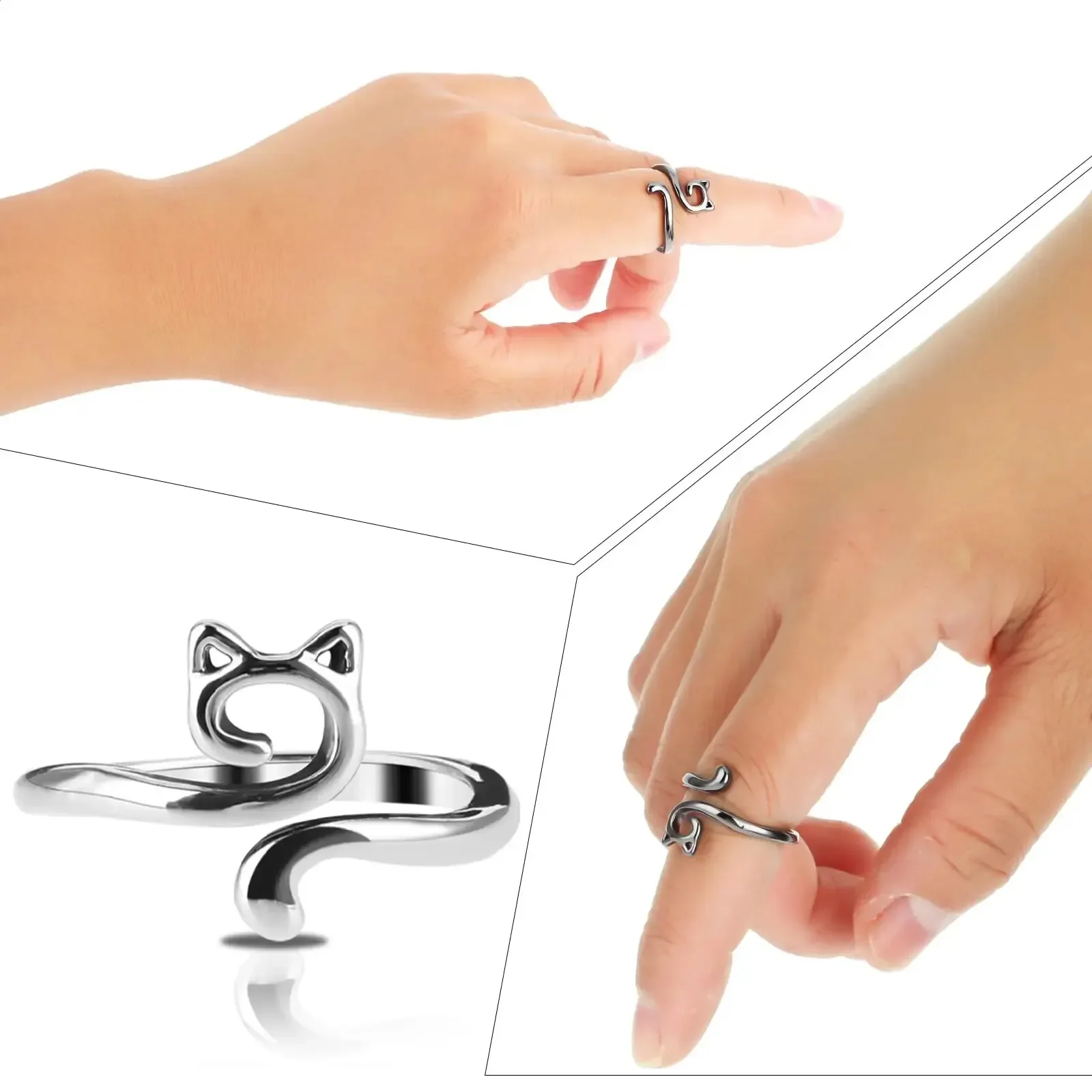 2PCS Adjustable Knitting Crochet Ring Open Guide Yarn Guide Crochet Tension Ring Women Knitting crochet tools