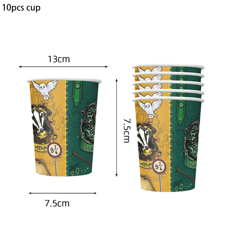 Academy Magic Harries Birthday Party Supplies Disposable Tableware Cup Plate Banner Tablecloth Backgound for Kids Party party supplies