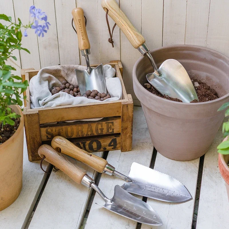 Gardening small shovel stainless steel household potted flower planting tool outdoor digging soil