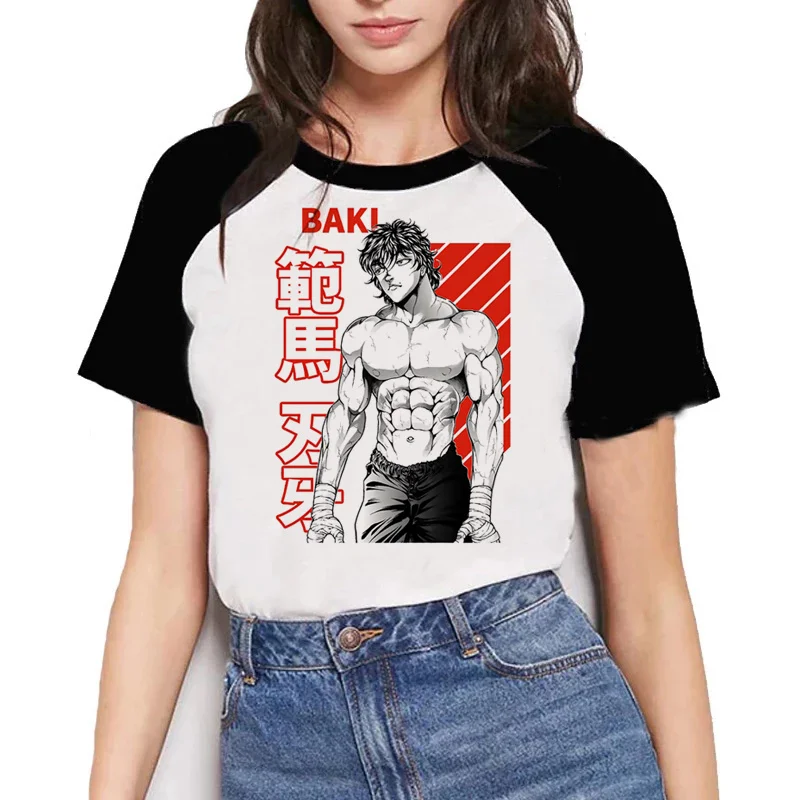 

baki Tshirt Men Manga Print Funny Grunge Graphic Top Tees T-shirt Anime Aesthetic clothes tshirt men vintage t-shirt anime