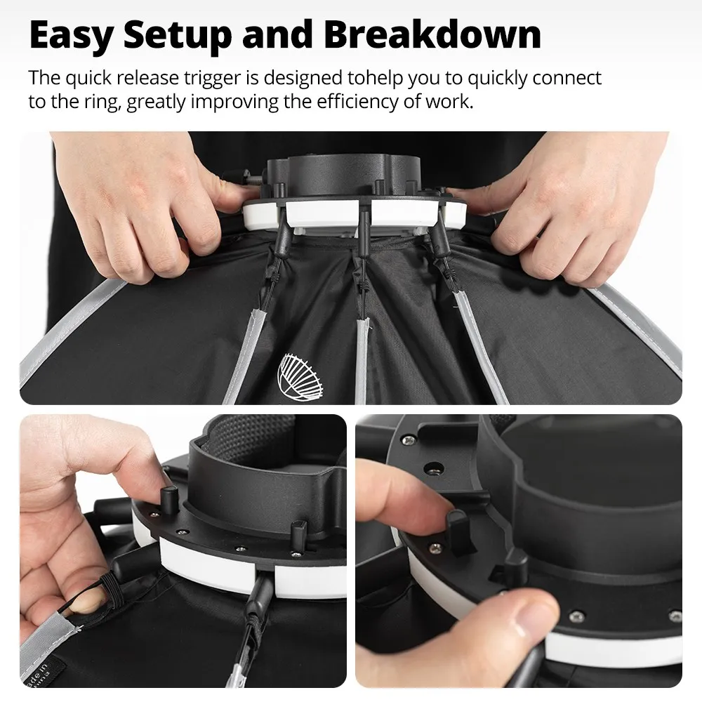 Portable Octagon Umbrella Softbox + Honeycomb Grid for V1 AMBITFUL PF30/PF40 30cm /40cm