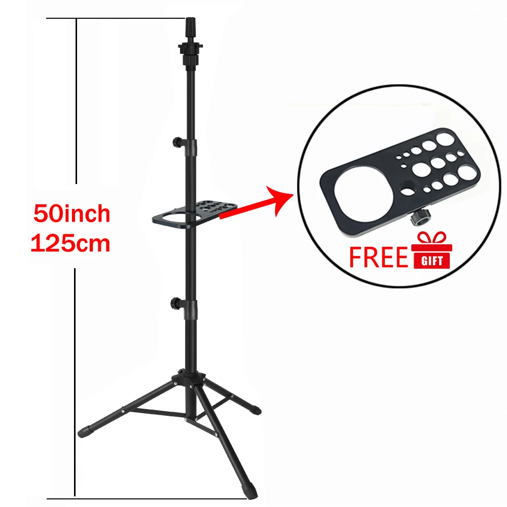 Alileader Cheap Wig Stand Tripod With Wig Tripod Tray Free Gift