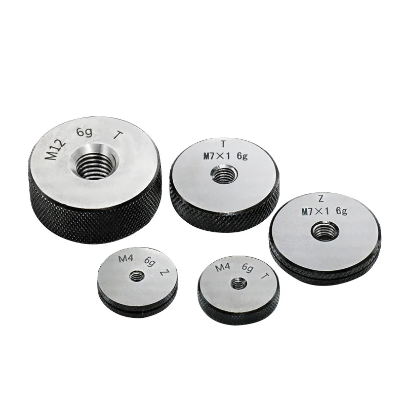 1SET=1*GO+1*NOGO 6g 정확도 M56-M63 비표준 미터법 미세 치아 나사 링 게이지 측정 도구 M56M57M58M59-M63 오른손