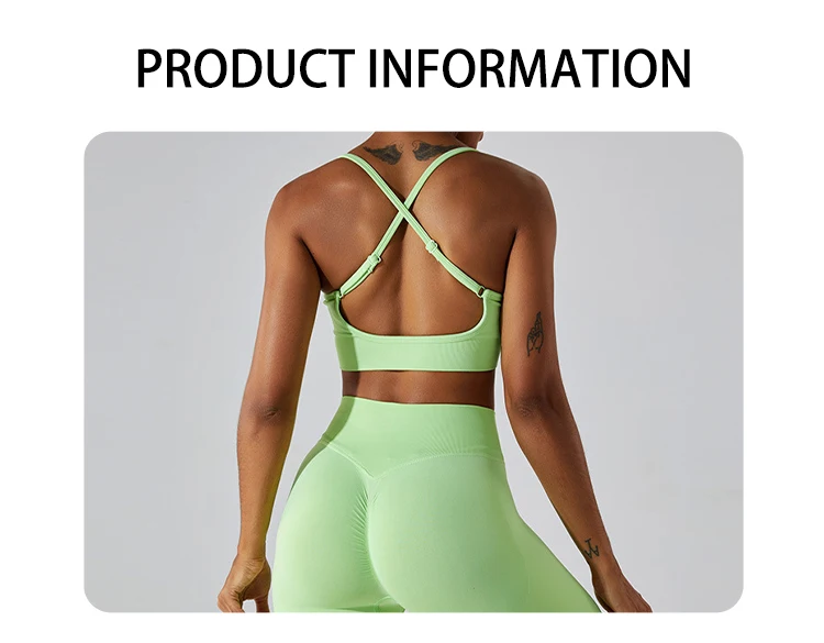 Description Picture 2 of itemSeamless Women Fitness Yoga Top Stretch Gym Sportswear Women Tight Shockproof Workout Beautiful Back Running Training Yoga Bra