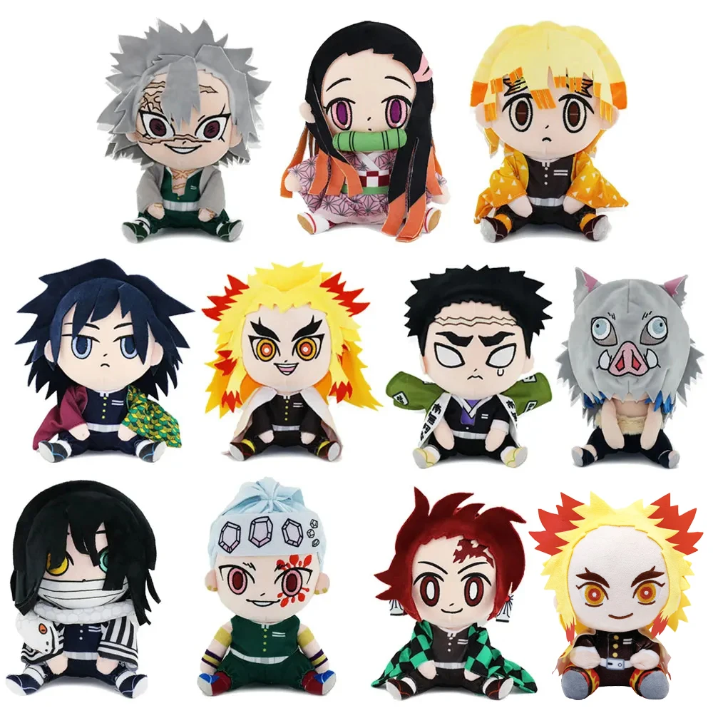 Demon Slayer Nezuko Tanjirou Stuffed Plush Toys for Kids Dolls 20cm New Product 11 Styles Anime Pillow Bed Party Birthday Gifts