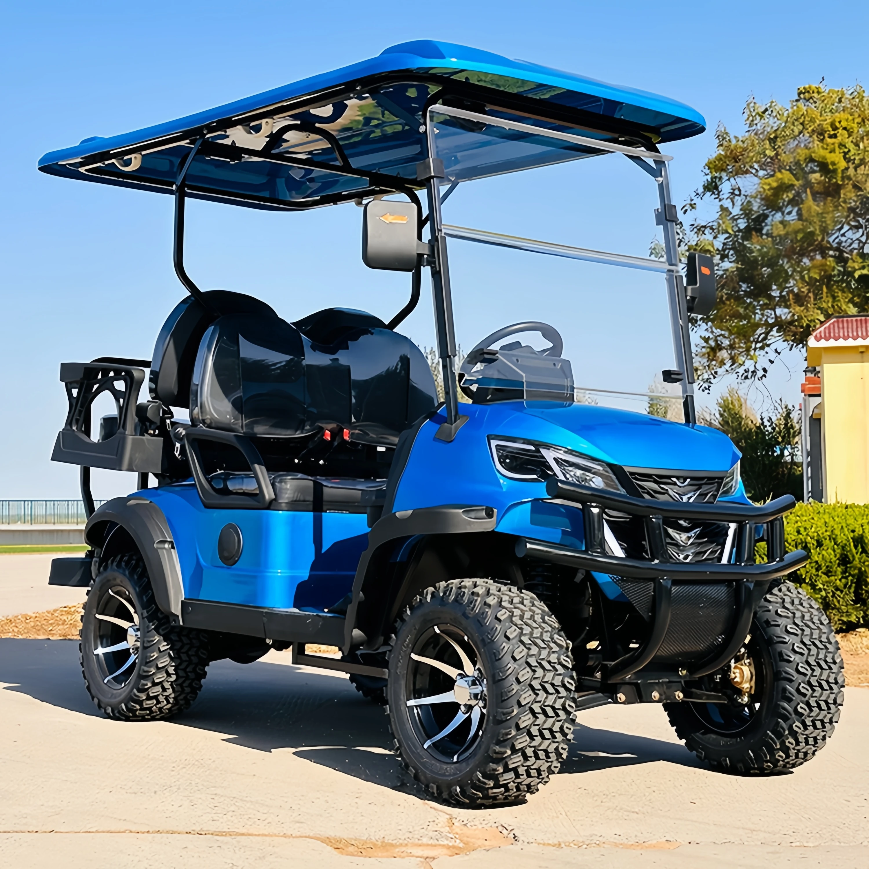 Cheap Chinese golf carts for sale electric cart cars lithium 72V battery 6 seater price club car 48 volt batteries