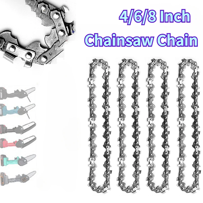 4/6/8 Inch Chainsaw Chain 1/4" .043" 28/37/45/48 DL Semi Chisel Electric Power Tool Saw Blade Accessory Replacement Wood Cutting chainsaw chain