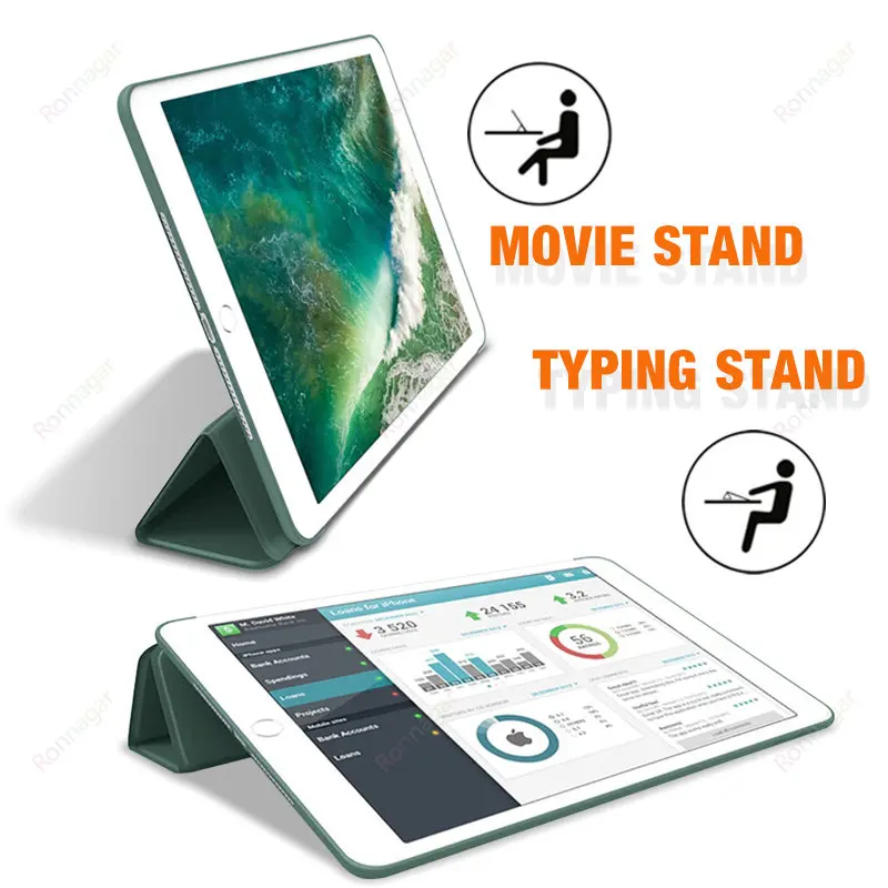 Ultra Fino Case para o Novo Ipad 10.2 2023 8th 7th 10th Geração Ipad ar ar 10.9 Ipad 10th Gen 2023 Funda Sono Acordar - Imagem 3