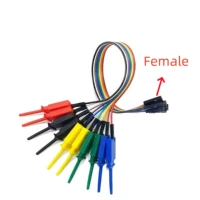 Flat Test Hooks Logic Analyzer Clips Gripper Probe Breadboard Jumper Wire Test Leads For IC Electronic Testing 20CM/30CM 1
