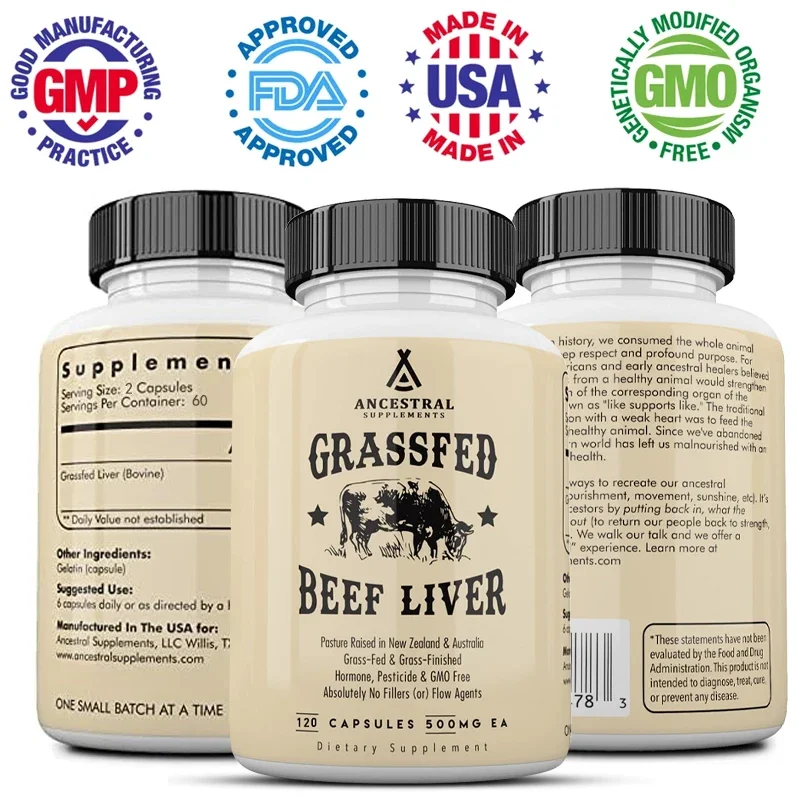 

Support Energy Production, Digestion & General Health, Freeze Dried Liver Supplement, Grass Fed Beef Liver Capsules