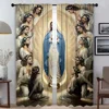Virgin Mary Blackout Curtains for Camera Halloween Decoration Modern Living Room Curtains 2 Pieces Partition Shades Curtain Home 1