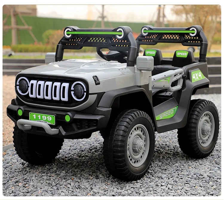 Carro elétrico infantil com assento duplo, grande tração nas quatro rodas,  veículo off-road, brinquedos adultos, jogo de equitação, carrinho de  balanço - AliExpress