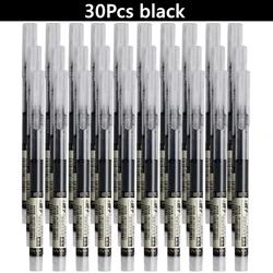 Set of 10 High - Quality Needle Tip Gel Pens - Kawaii Stationery for School and Office Writing (30pcs black)