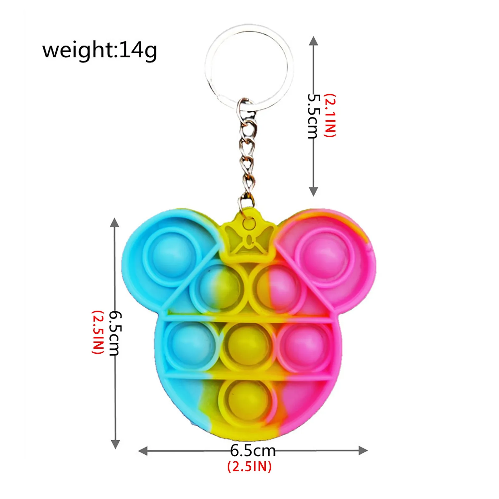 Mini Pops Simple Dimple Keychain Its Push Bubble Anxiety Sensory Fidget Toy Anti Stress Relief For Autism Adults Key Chain Toys squishy mesh ball Squeeze Toys