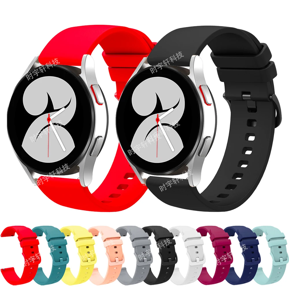 

Ремешок силиконовый для Samsung Galaxy Watch 4 5 6 40 мм 44 мм, спортивный браслет для Galaxy 4 Classic 42 мм 46 мм/Active 2, 20 мм