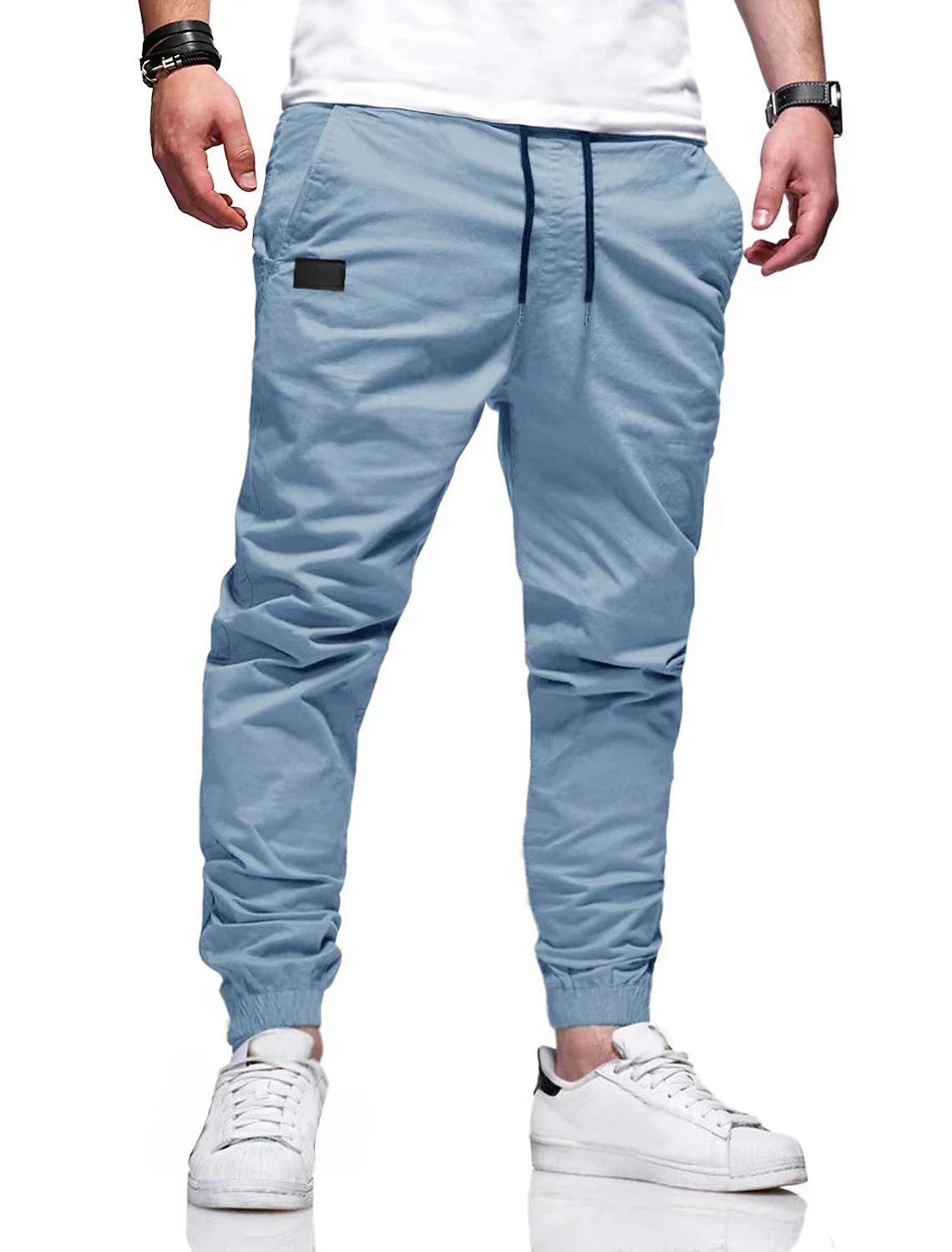 Casual Pants Sports Pants Casual Sports Pants Men's Fashion Hip Hop Four Seasons Pure Cotton Casual Sports Pants Street Straight Tube