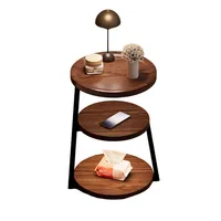 Table basse de chambre vintage multi-niveaux, petite table d'appoint ronde, table de chevet créative de designer pour salon 6