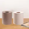 Beige/Dark Brown Simulation Rattan Tissue Storage Box Decorative Dustproof Roll Paper Rack Container Round Plastic Tissue Box 5