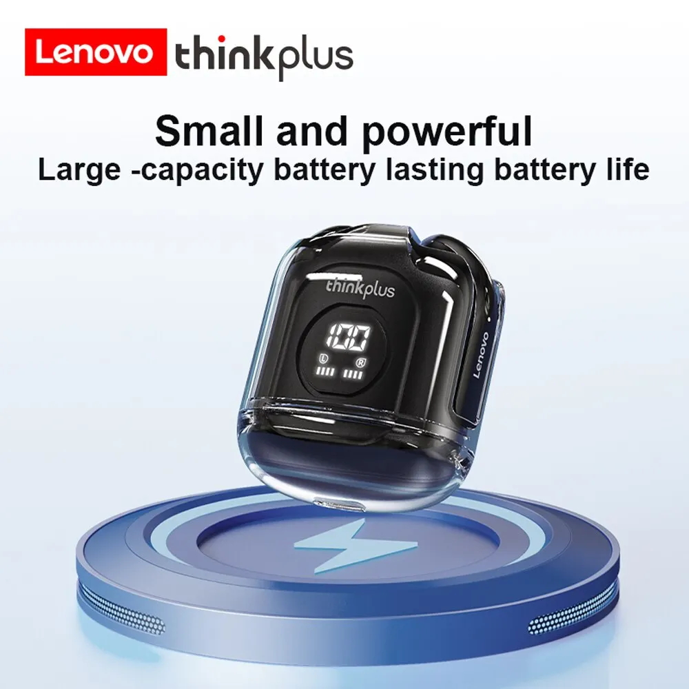 밴드 디지털 디스플레이 XT65Lenovo Thinkplus 블루투스 이어폰, 무선 바이노럴 TWS5.3 스포츠용